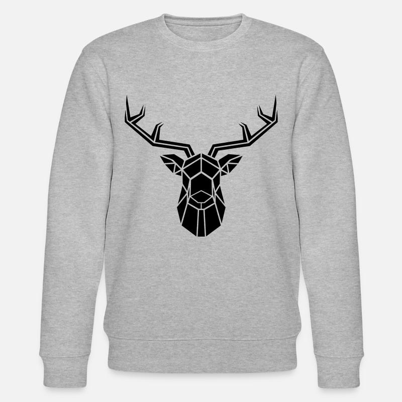 Tête de cerf - Sweat bio CHANGER Stanley/Stella Unisexe - gris chiné