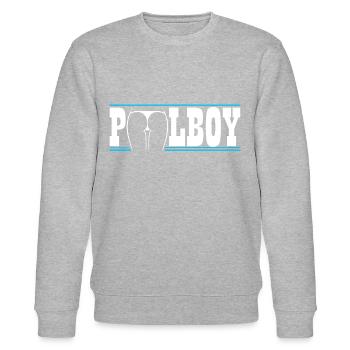 Pool Boy, Swimming Pool - Bademeister Geschenk - Stanley/Stella Unisex Bio-Sweatshirt CHANGER  - Grau meliert - Vorne - Nik (191cm) & Marisol (170cm)