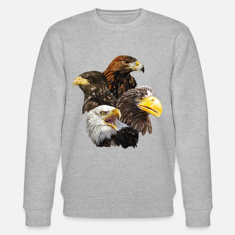 Pigargos and Eagle - Stanley/Stella CHANGER Unisex Organic Sweatshirt - heather grey