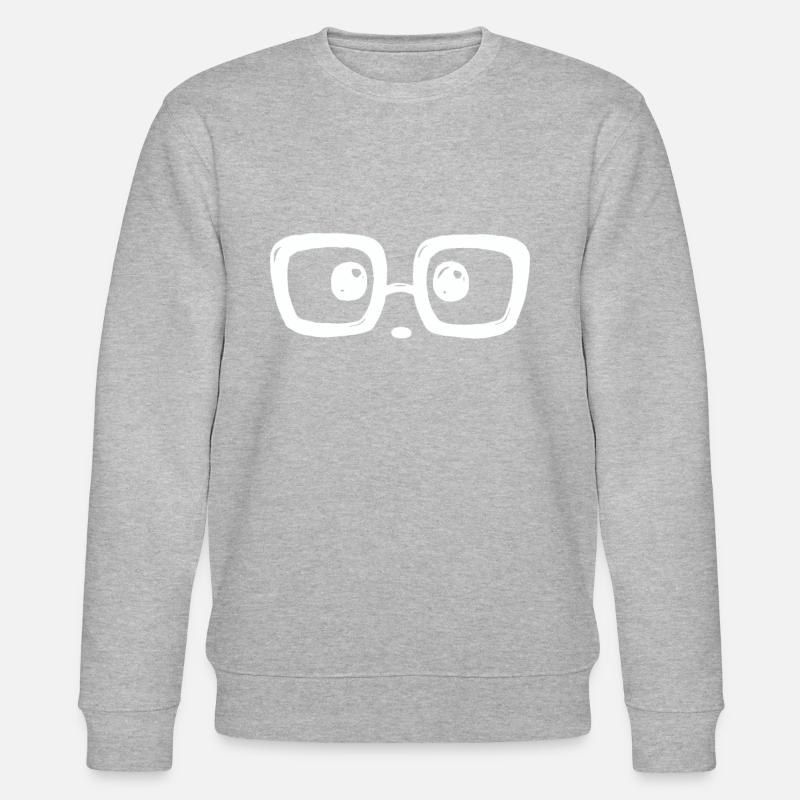 Regard étonné avec lunettes... - Sweat bio CHANGER Stanley/Stella Unisexe - gris chiné