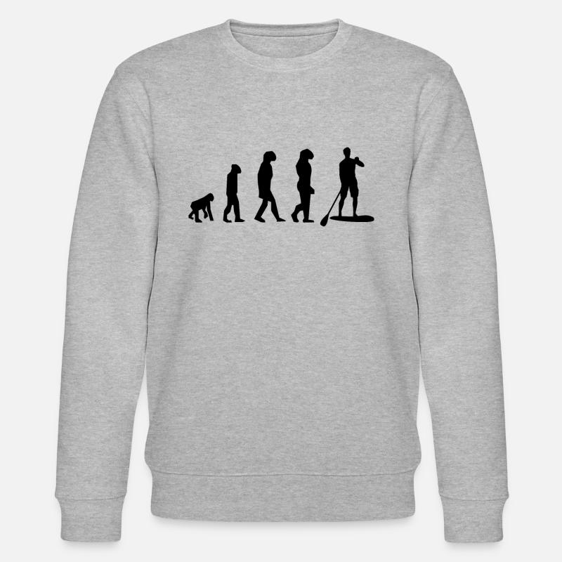 Evolution of Paddleboarding Paddleboard Paddle - Stanley/Stella CHANGER Unisex Organic Sweatshirt - heather grey