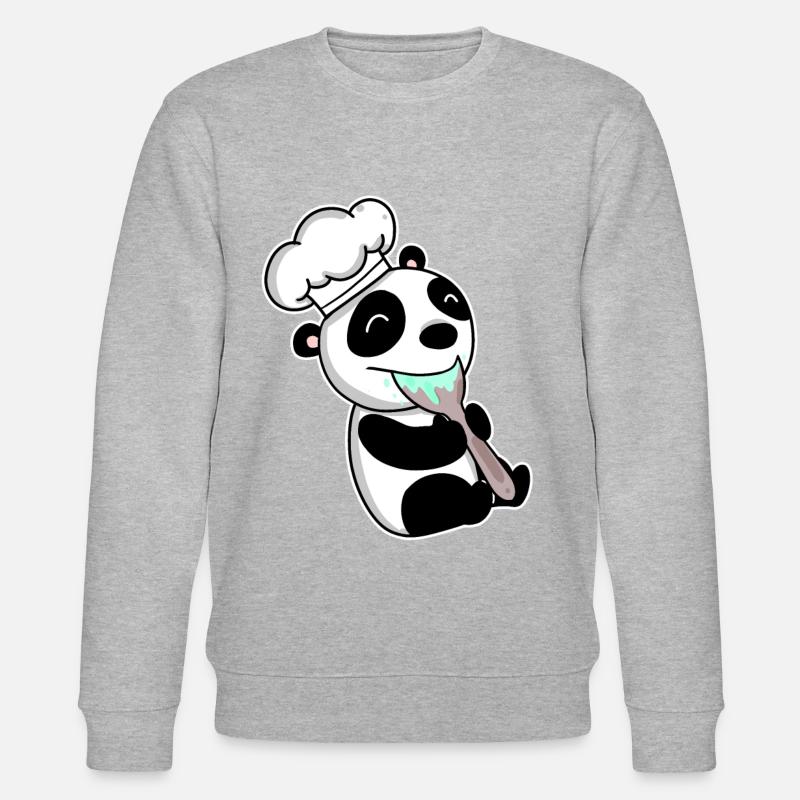 Panda bouillant bébé - Sweat bio CHANGER Stanley/Stella Unisexe - gris chiné