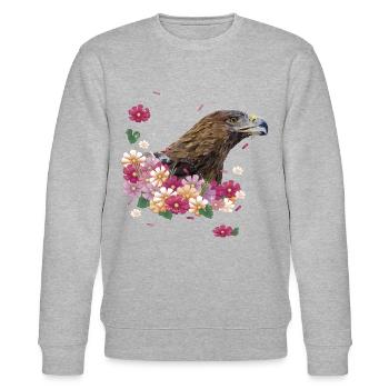 aigle royal - Sweat bio CHANGER Stanley/Stella Unisexe - gris chiné - Devant - Nik (191cm) & Marisol (170cm)