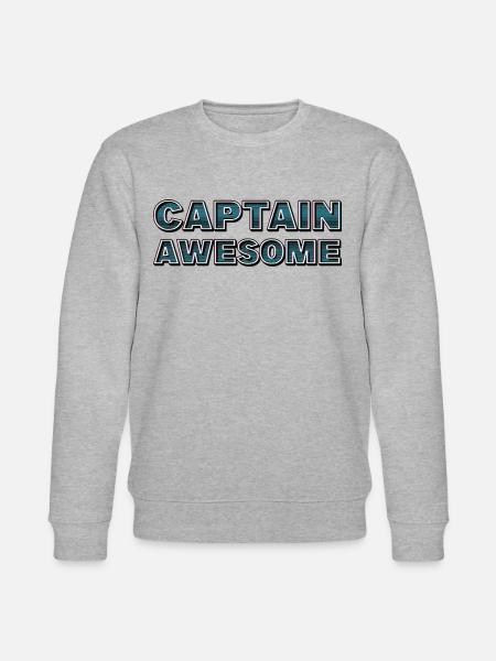 CAPTAIN AWESOME - Stanley/Stella Unisex Bio-Sweatshirt CHANGER - Grau meliert