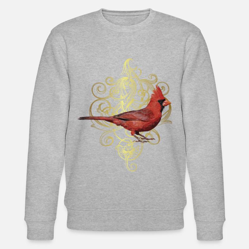 Der nördliche Kardinal - Stanley/Stella Unisex Bio-Sweatshirt CHANGER  - Grau meliert