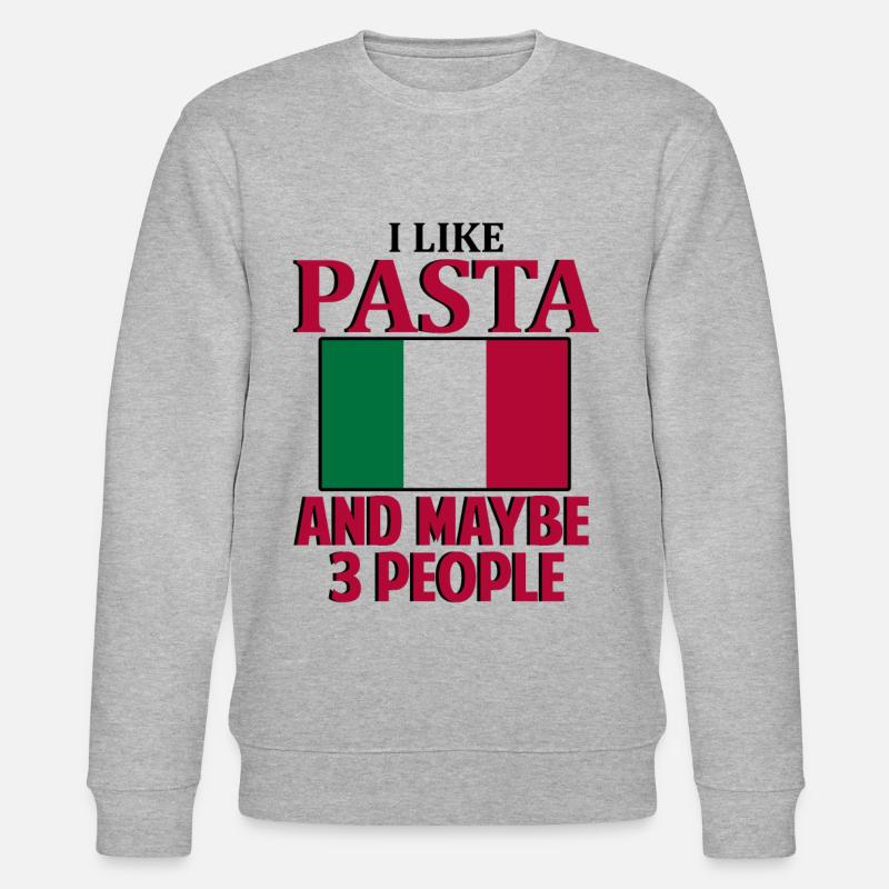 Pasta Italien Essen - Stanley/Stella Unisex Bio-Sweatshirt CHANGER  - Grau meliert