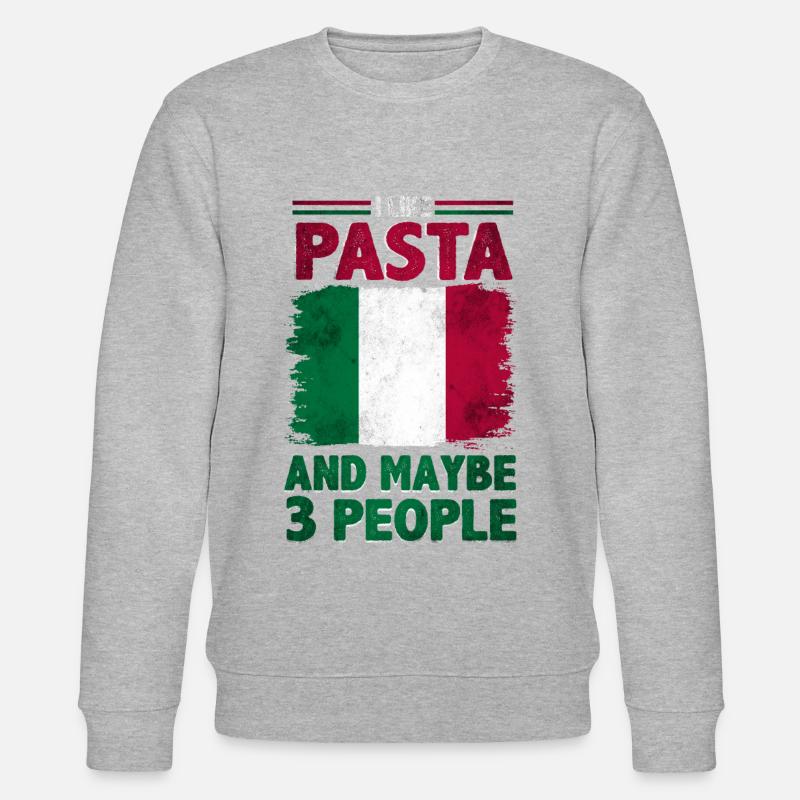 Pasta Italien Essen - Stanley/Stella Unisex Bio-Sweatshirt CHANGER  - Grau meliert
