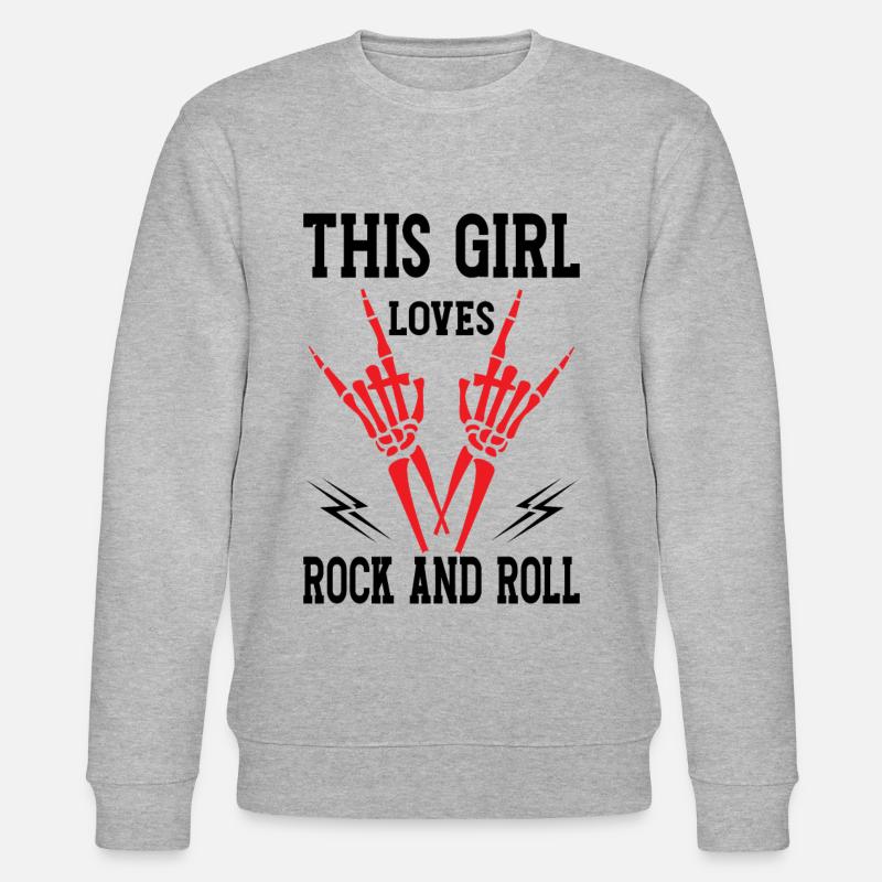 Rock and Roll Girl - Stanley/Stella Unisex Bio-Sweatshirt CHANGER  - Grau meliert