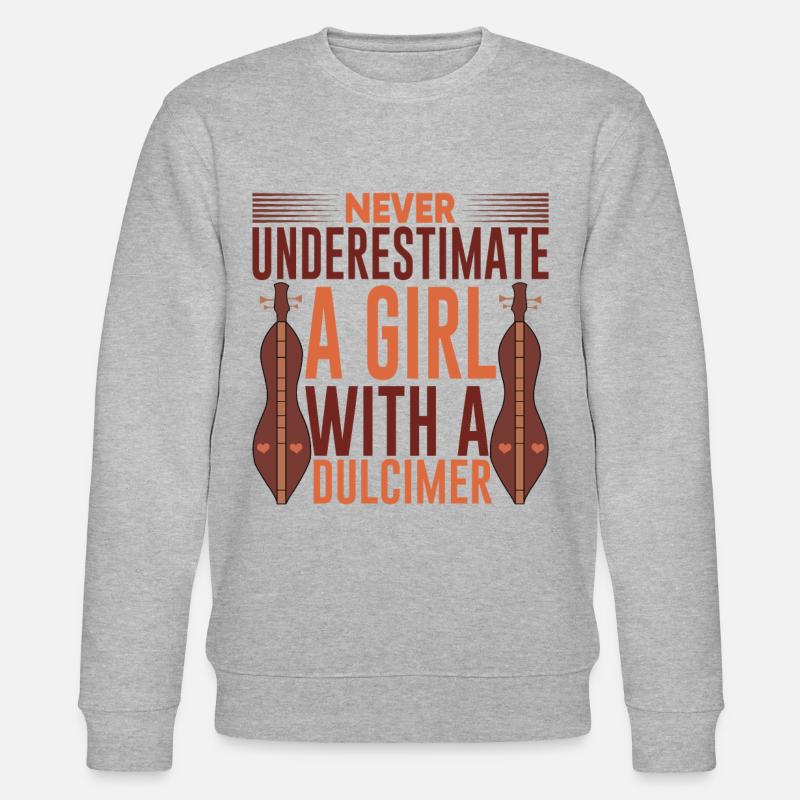 Instrument Dulcimer Mädchen - Stanley/Stella Unisex Bio-Sweatshirt CHANGER  - Grau meliert