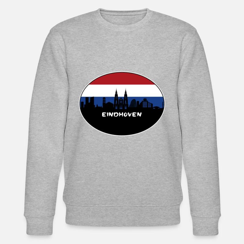 Eindhoven Pays-Bas Flag Skyline Silhouette - Sweat bio CHANGER Stanley/Stella Unisexe - gris chiné
