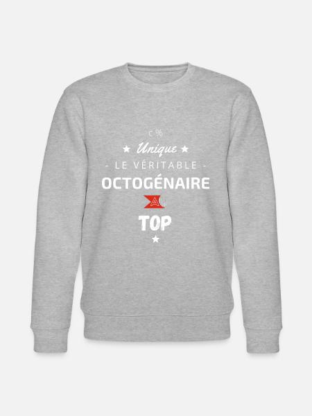 Le véritable Octogénaire au top - Sweat bio CHANGER Stanley/Stella Unisexe - gris chiné