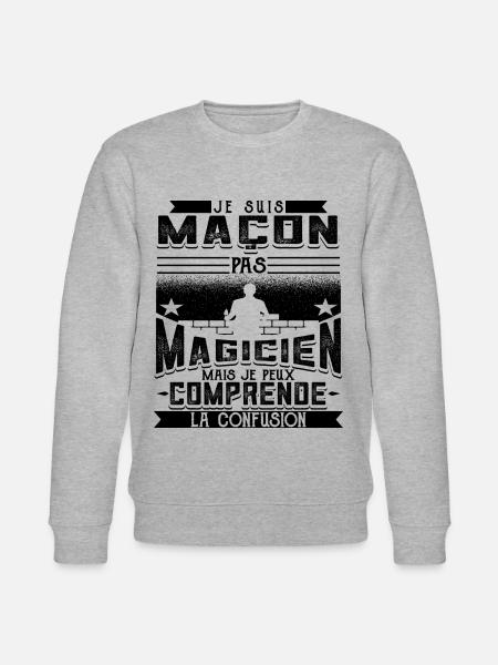 Maçon Maçonnerie Drôle - Sweat bio CHANGER Stanley/Stella Unisexe - gris chiné