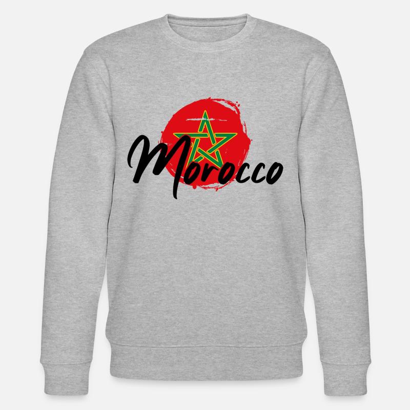Flagge Marokkos - Stanley/Stella Unisex Bio-Sweatshirt CHANGER  - Grau meliert