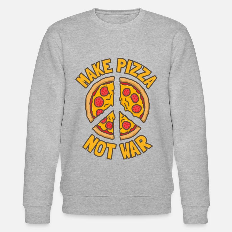 Make Pizza. not War. - Stanley/Stella Unisex Bio-Sweatshirt CHANGER  - Grau meliert