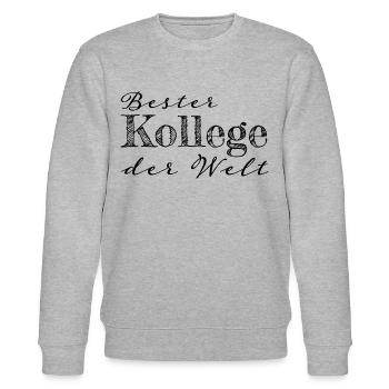 Kollege Abschiedsgeschenk Geschenkidee - Stanley/Stella Unisex Bio-Sweatshirt CHANGER  - Grau meliert - Vorne - Nik (191cm) & Marisol (170cm)
