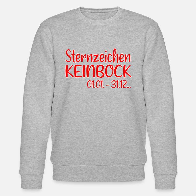 sternzeichen keinbock - Stanley/Stella Unisex Bio-Sweatshirt CHANGER  - Grau meliert