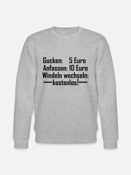 windeln wechseln - Stanley/Stella Unisex Bio-Sweatshirt CHANGER - Grau meliert