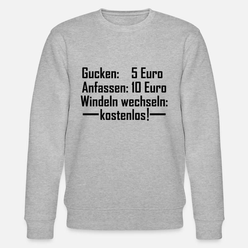 windeln wechseln - Stanley/Stella Unisex Bio-Sweatshirt CHANGER  - Grau meliert