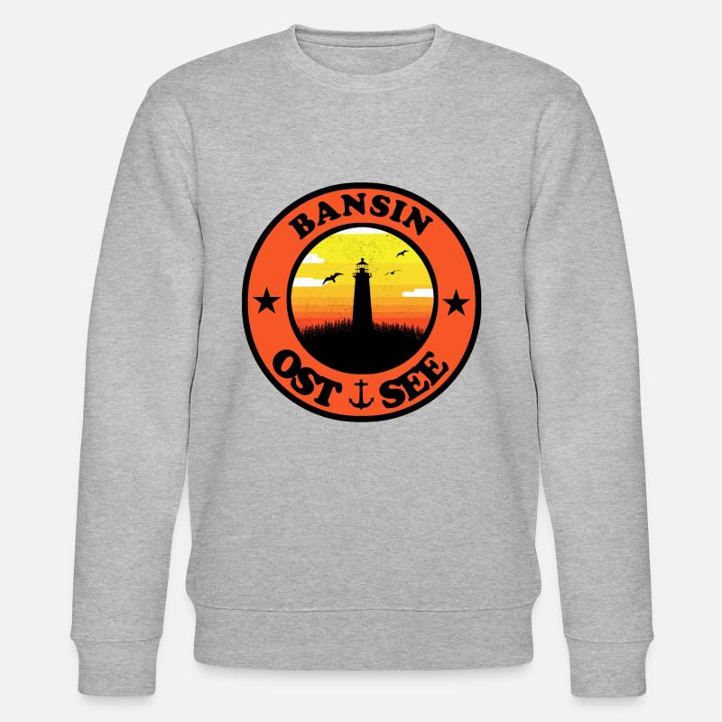 Leuchtturm Ostsee Bansin - Stanley/Stella Unisex Bio-Sweatshirt CHANGER  - Grau meliert