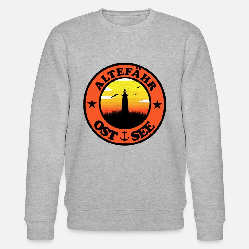 Leuchtturm Ostsee Altefähr - Stanley/Stella Unisex Bio-Sweatshirt CHANGER  - Grau meliert