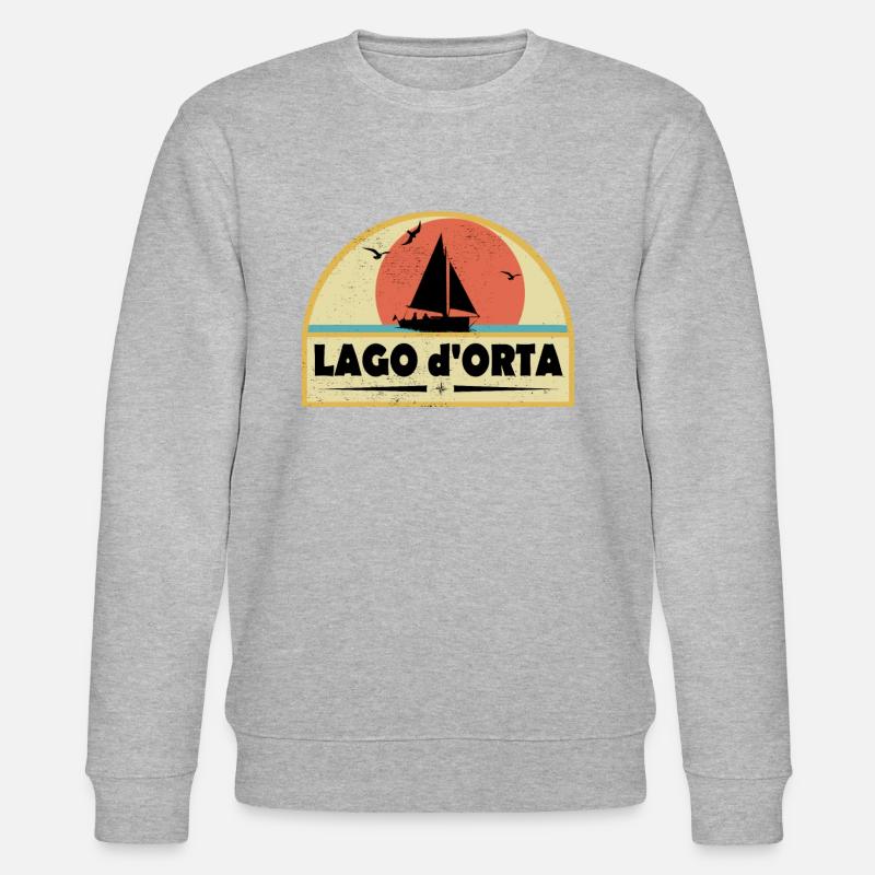 Lago d Orta - Stanley/Stella Unisex Bio-Sweatshirt CHANGER  - Grau meliert