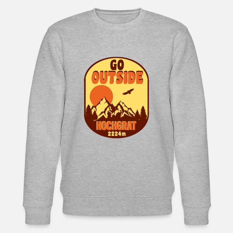 berge mit bäumen Hochgrat - Stanley/Stella Unisex Bio-Sweatshirt CHANGER - Grau meliert