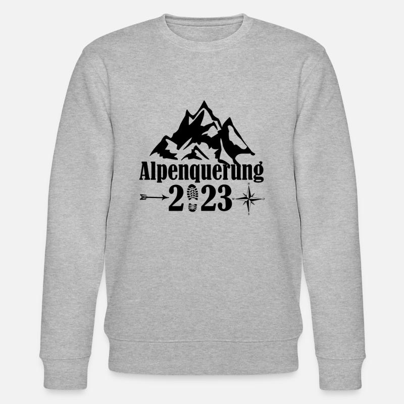 alpenquerung 2023 - Stanley/Stella Unisex Bio-Sweatshirt CHANGER  - Grau meliert