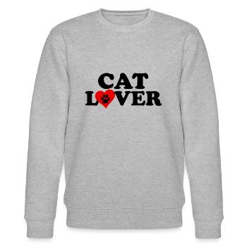 Amoureux des chats - Sweat bio CHANGER Stanley/Stella Unisexe - gris chiné - Devant - Nik (191cm) & Marisol (170cm)