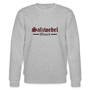 salzwedel altdeutsche Schrift - Stanley/Stella Unisex Bio-Sweatshirt CHANGER  - Grau meliert - Vorne - Nik (191cm) & Marisol (170cm)