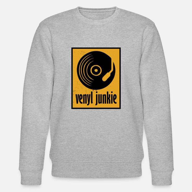venyl junkie - Stanley/Stella Unisex Bio-Sweatshirt CHANGER  - Grau meliert