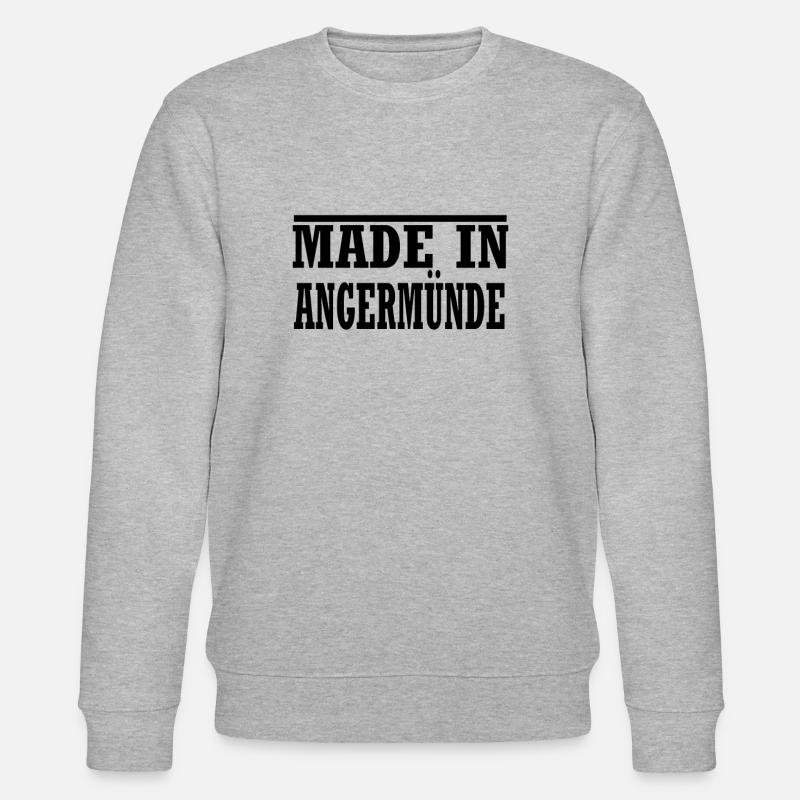 made in Angermünde - Stanley/Stella Unisex Bio-Sweatshirt CHANGER  - Grau meliert