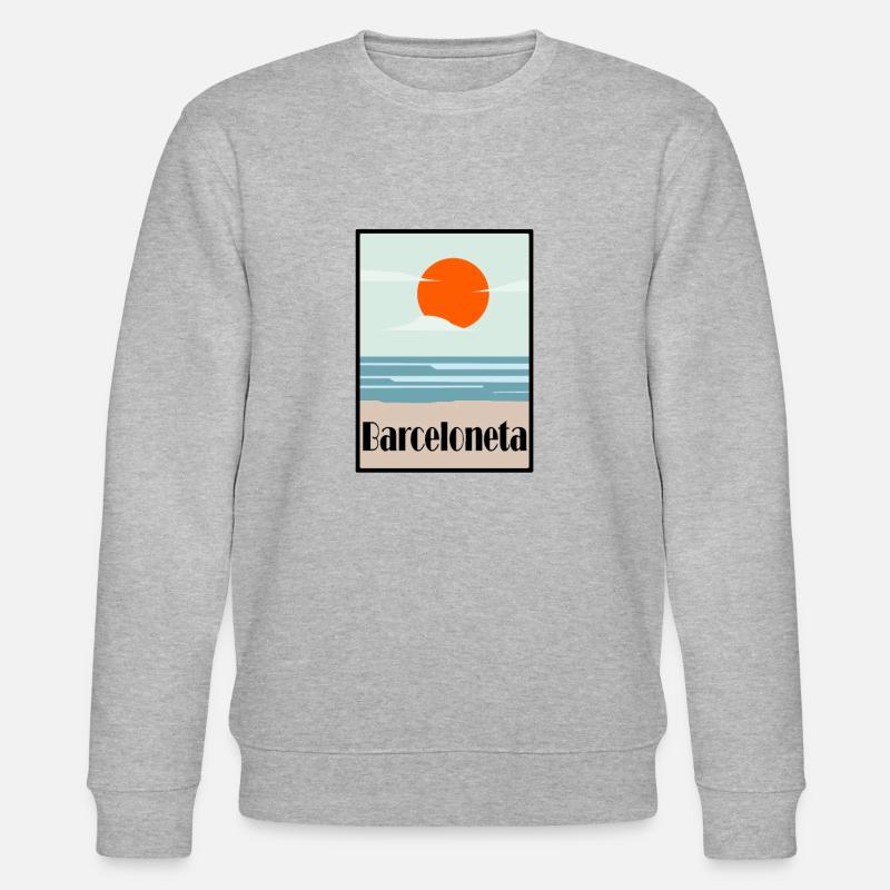 Plage de Barceloneta Barcelone - Sweat bio CHANGER Stanley/Stella Unisexe - gris chiné
