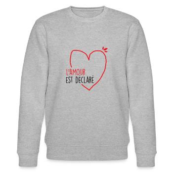 l amour - Sweat bio CHANGER Stanley/Stella Unisexe - gris chiné - Devant - Nik (191cm) & Marisol (170cm)