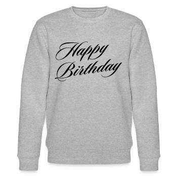 Joyeux anniversaire cadeau d’anniversaire - Sweat bio CHANGER Stanley/Stella Unisexe - gris chiné - Devant - Nik (191cm) & Marisol (170cm)