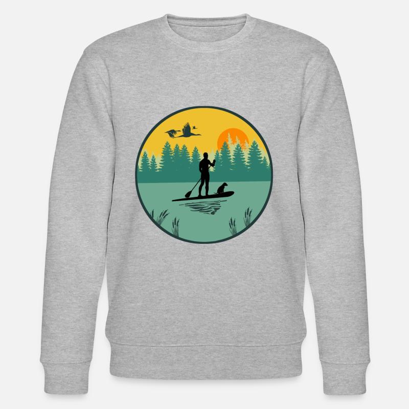 standup paddeln - Stanley/Stella Unisex Bio-Sweatshirt CHANGER  - Grau meliert