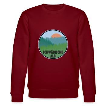 Schwäbische Alb - Stanley/Stella Unisex Bio-Sweatshirt CHANGER  - Burgunderrot - Vorne - Nik (191cm) & Marisol (170cm)