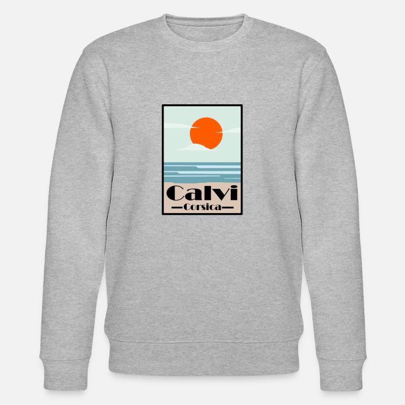Calvi Korsika - Stanley/Stella Unisex Bio-Sweatshirt CHANGER  - Grau meliert