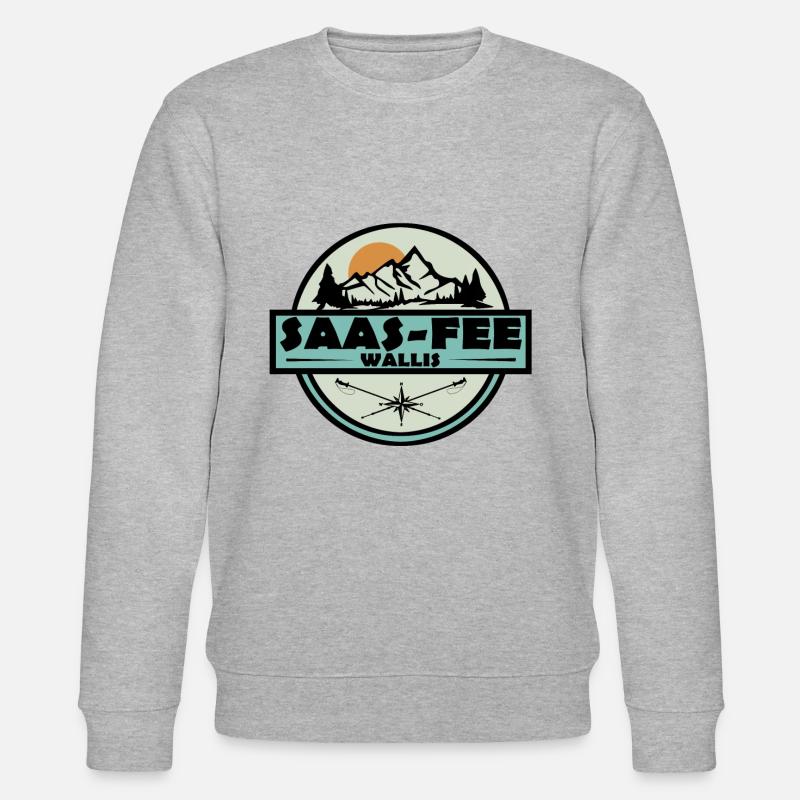 Saas Fee - Stanley/Stella Unisex Bio-Sweatshirt CHANGER  - Grau meliert