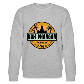Koh Phangan Thailand - Stanley/Stella Unisex Bio-Sweatshirt CHANGER  - Grau meliert - Vorne - Nik (191cm) & Marisol (170cm)