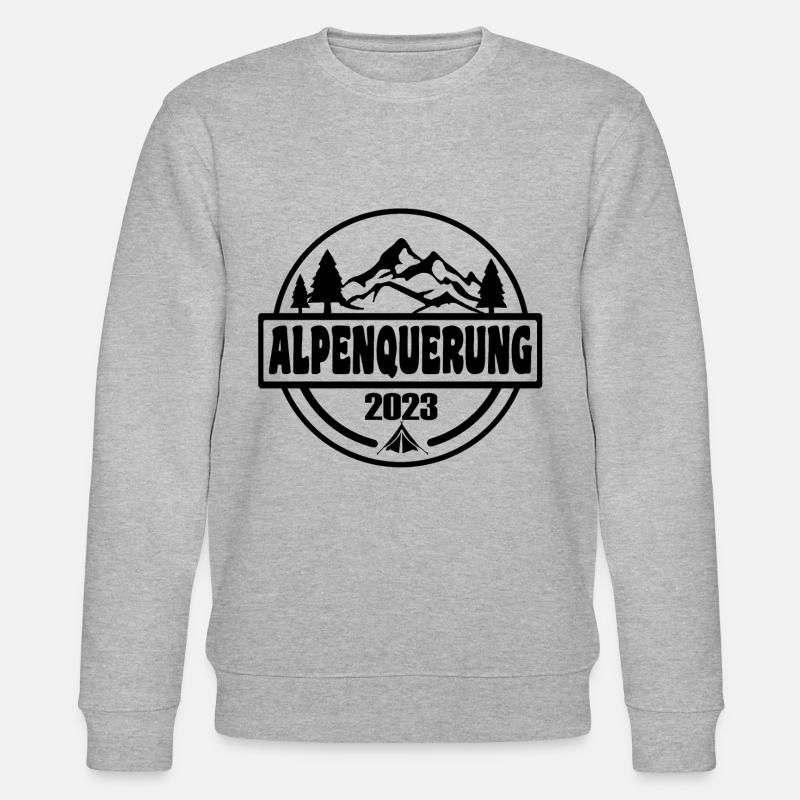 Alpenquerung 2023 - Stanley/Stella Unisex Bio-Sweatshirt CHANGER  - Grau meliert