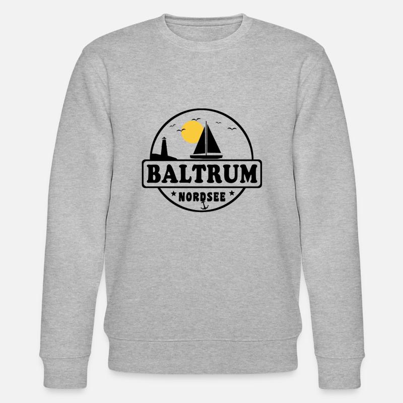 Ostsee Segelboot Leuchtturm Baltrum - Stanley/Stella Unisex Bio-Sweatshirt CHANGER  - Grau meliert