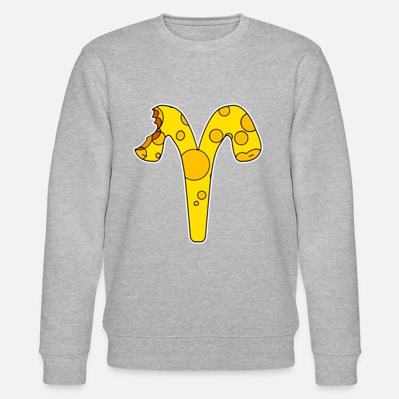 Sternzeichen Widder Symbol - Stanley/Stella Unisex Bio-Sweatshirt CHANGER  - Grau meliert