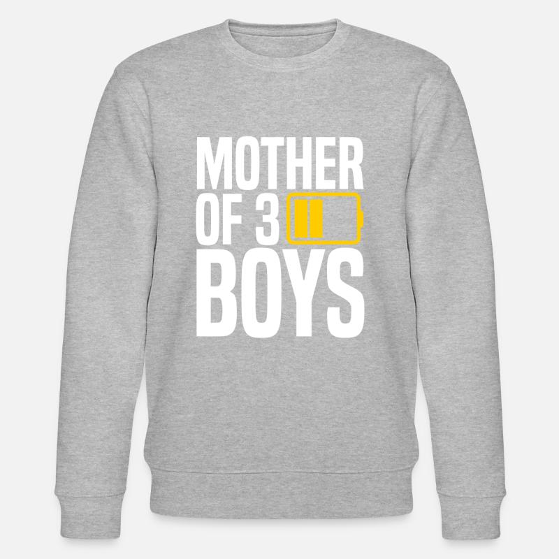 mère de 3 garçons - Sweat bio CHANGER Stanley/Stella Unisexe - gris chiné