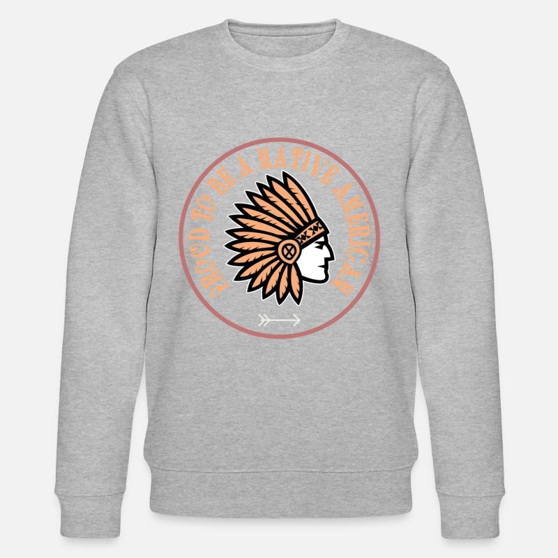 native american - Stanley/Stella Unisex Bio-Sweatshirt CHANGER  - Grau meliert