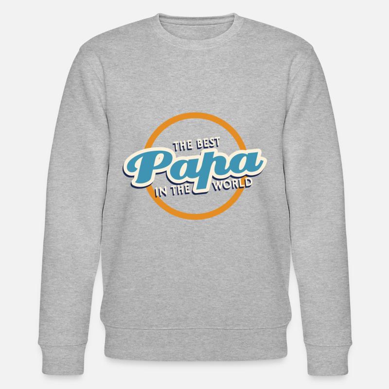 papa father daddy - Stanley/Stella Unisex Bio-Sweatshirt CHANGER  - Grau meliert