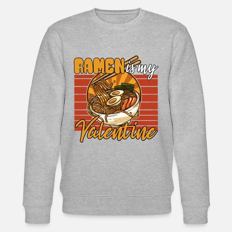 Le ramen est ma Saint-Valentin - Sweat bio CHANGER Stanley/Stella Unisexe - gris chiné