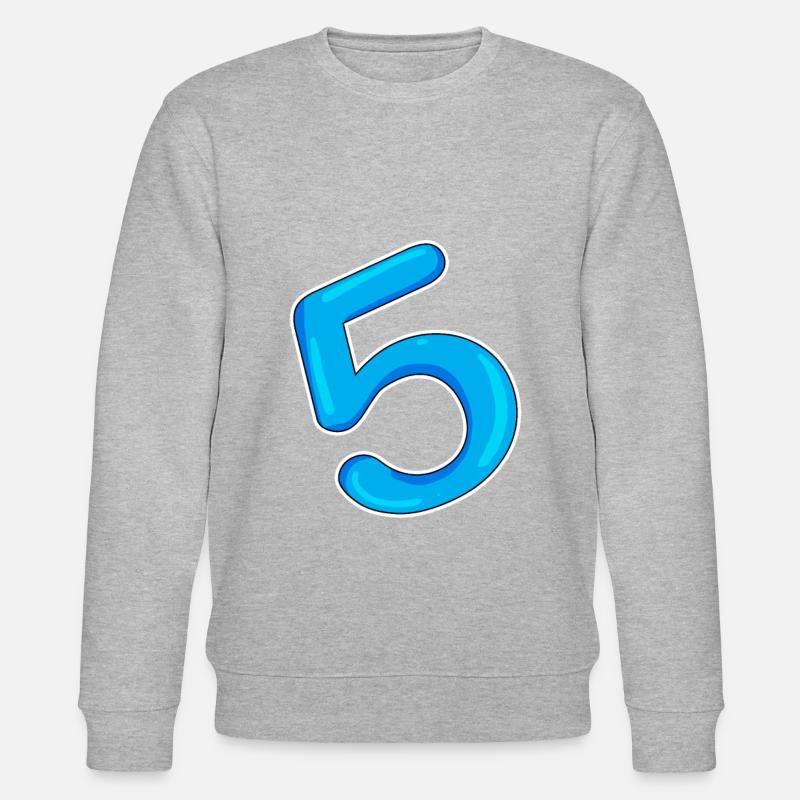 Numéro 5 Bleu - Sweat bio CHANGER Stanley/Stella Unisexe - gris chiné