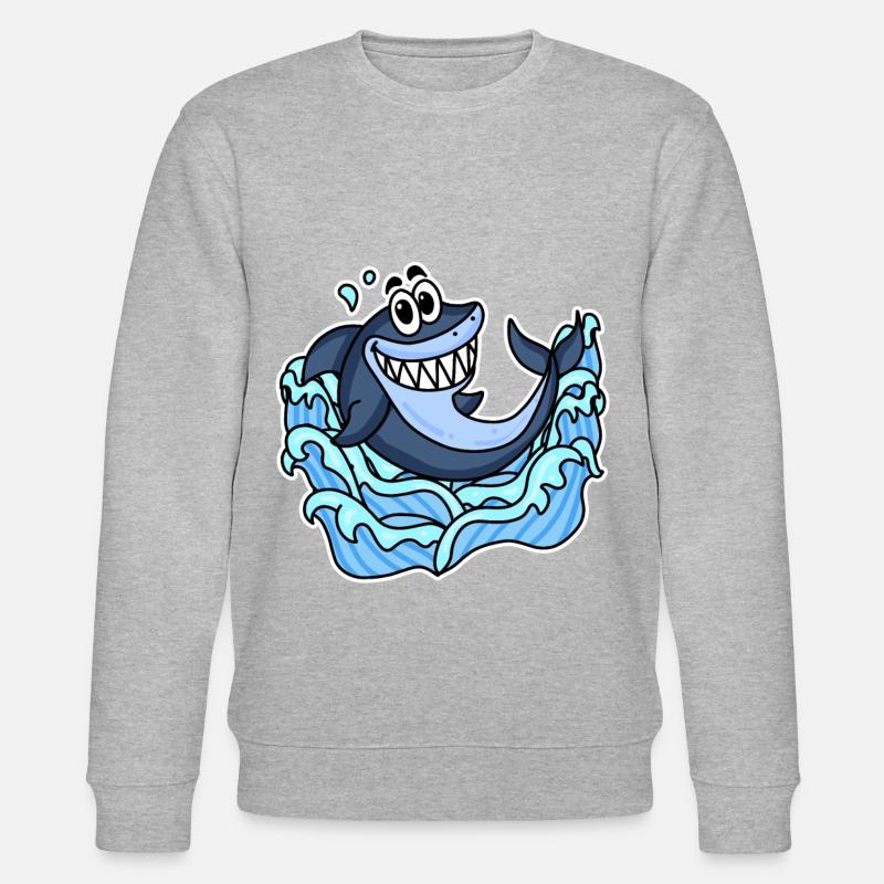 Poisson requin - Sweat bio CHANGER Stanley/Stella Unisexe - gris chiné