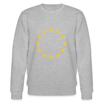 Europe drapeau UE - Sweat bio CHANGER Stanley/Stella Unisexe - gris chiné - Devant - Nik (191cm) & Marisol (170cm)
