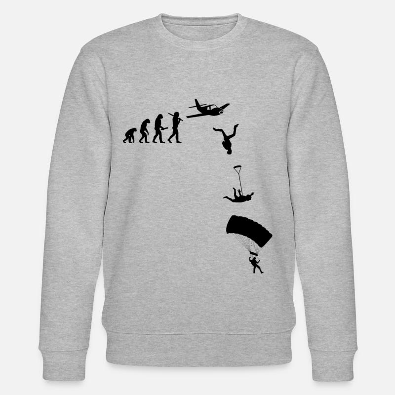 Skydive Freefly Fallschirmspringen - Stanley/Stella Unisex Bio-Sweatshirt CHANGER  - Grau meliert